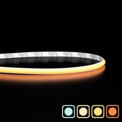Ruban LED COB étroit 5mm (105 lm/W) - 7W/m - IP65G - Blanc - 384 LED/m - à la coupe - 24V