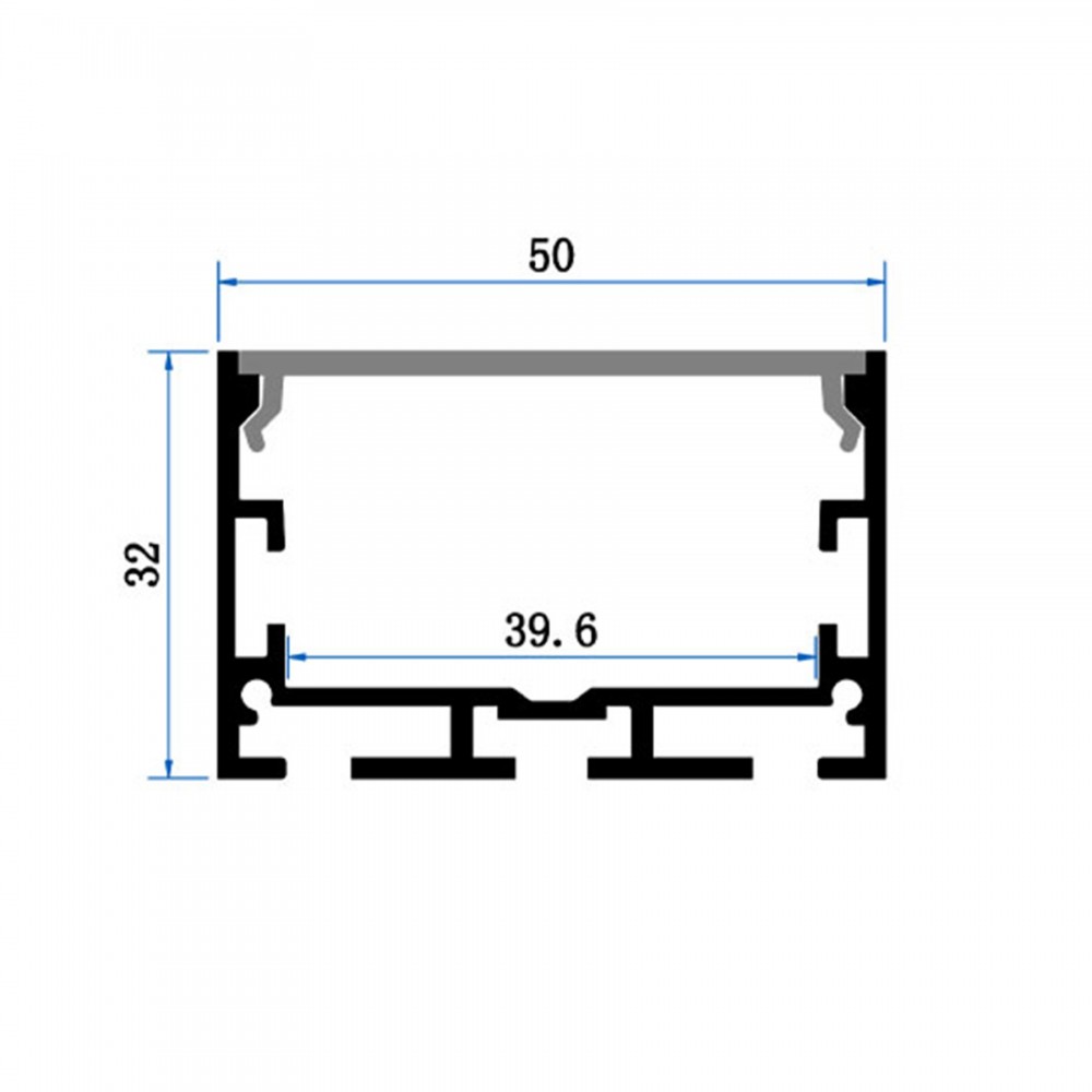 Profilé aluminium large pour ruban LED - C112 - CRAFT