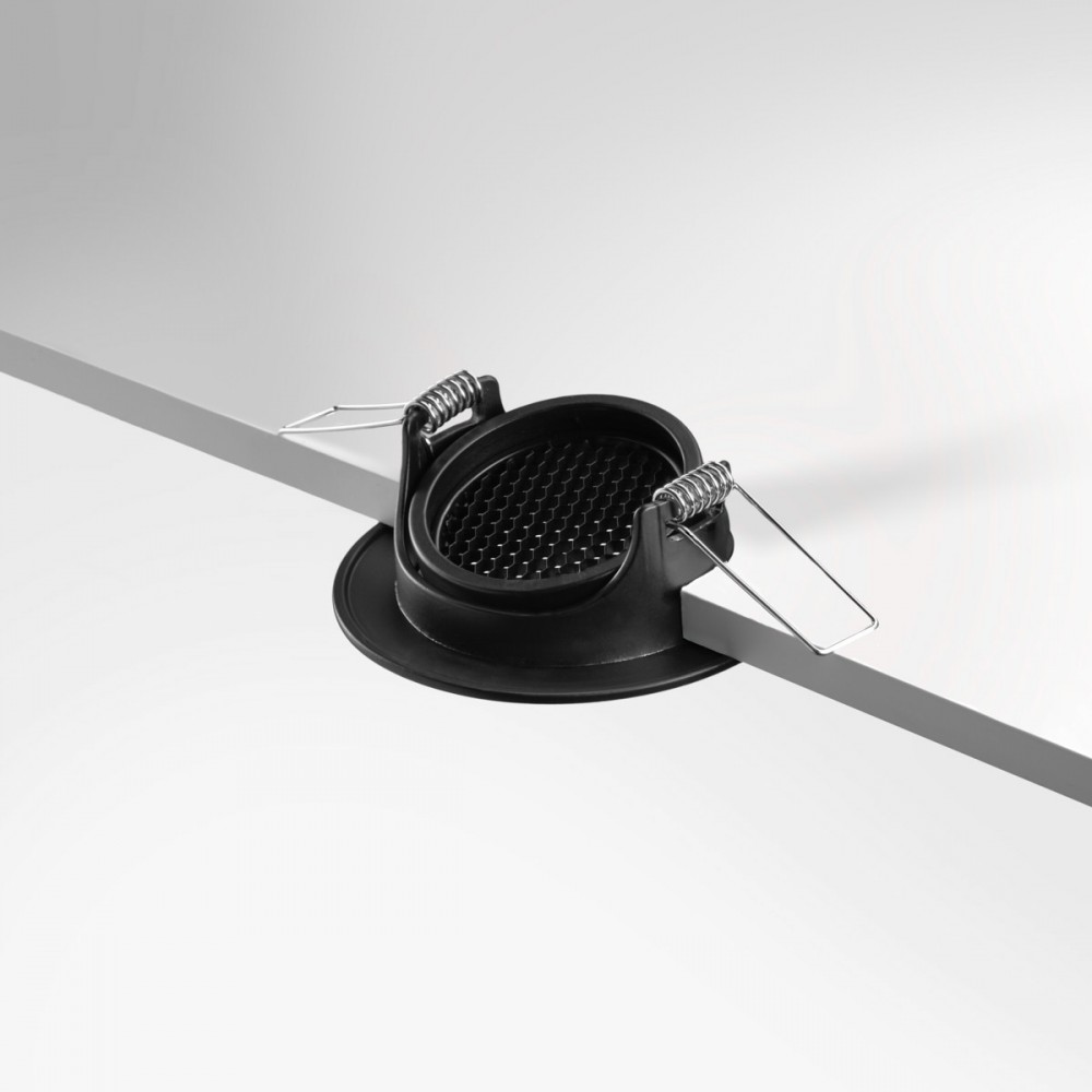 Spot encastrable orientable IP20 pour LED GU10 – COBRA - Noir