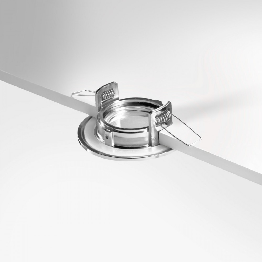 Spot encastrable IP 65 pour LED GU10 – rond – Nickel satiné