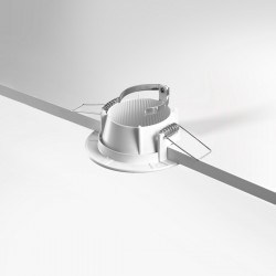 Spot encastrable IP20 pour LED GU10 - DEEEN rond - Blanc mat