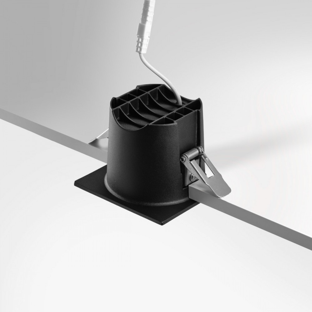 RV - Spot LED encastré carré noir 10W, couleurs au choix - Miror