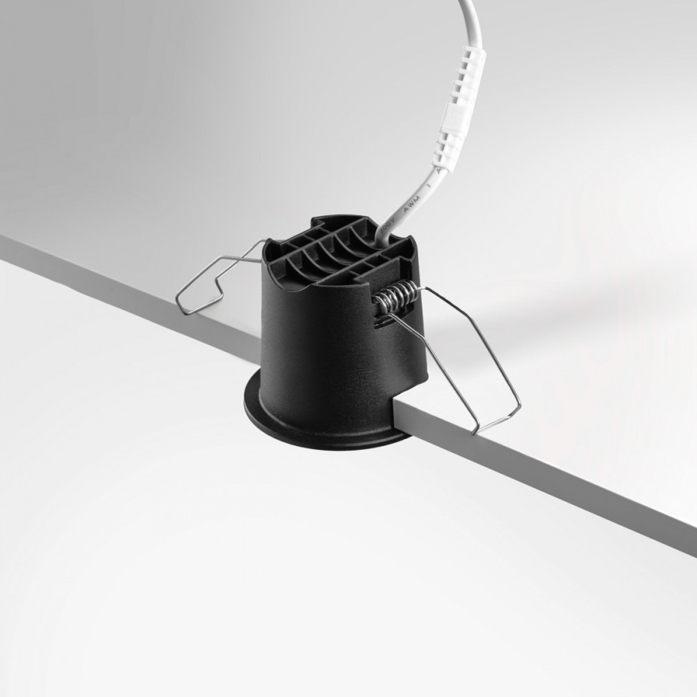 Spot LED encastré rond noir 7W, couleurs au choix - Miror