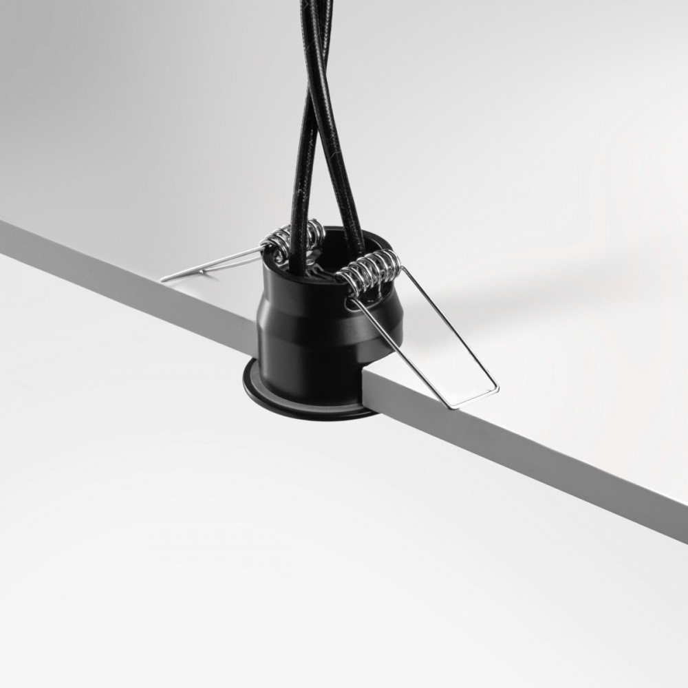 Mini spot LED encastrable - Noir - 3W - 40° - PEWEE