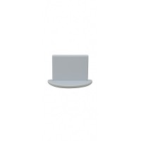 Embout de finition gris non troué pour profilé E16 (l'unité)
