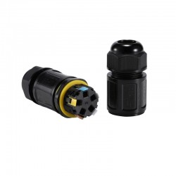 Connecteur de jonction étanche à levier IP68 - 5 pôles - Axial