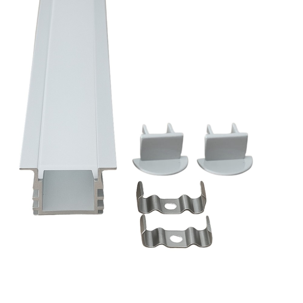Profilé aluminium encastrable pour ruban LED - E16