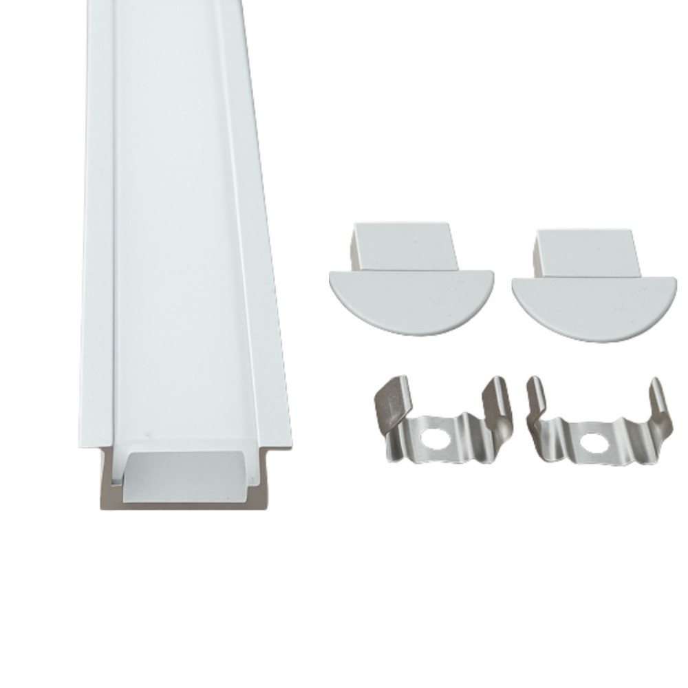Profilé aluminium encastrable pour ruban LED - E15