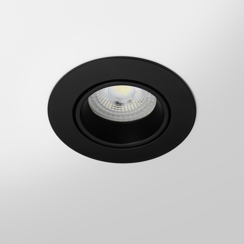Spot LED encastrable orientable IP20 pour LED GU10 – COBRA - Noir