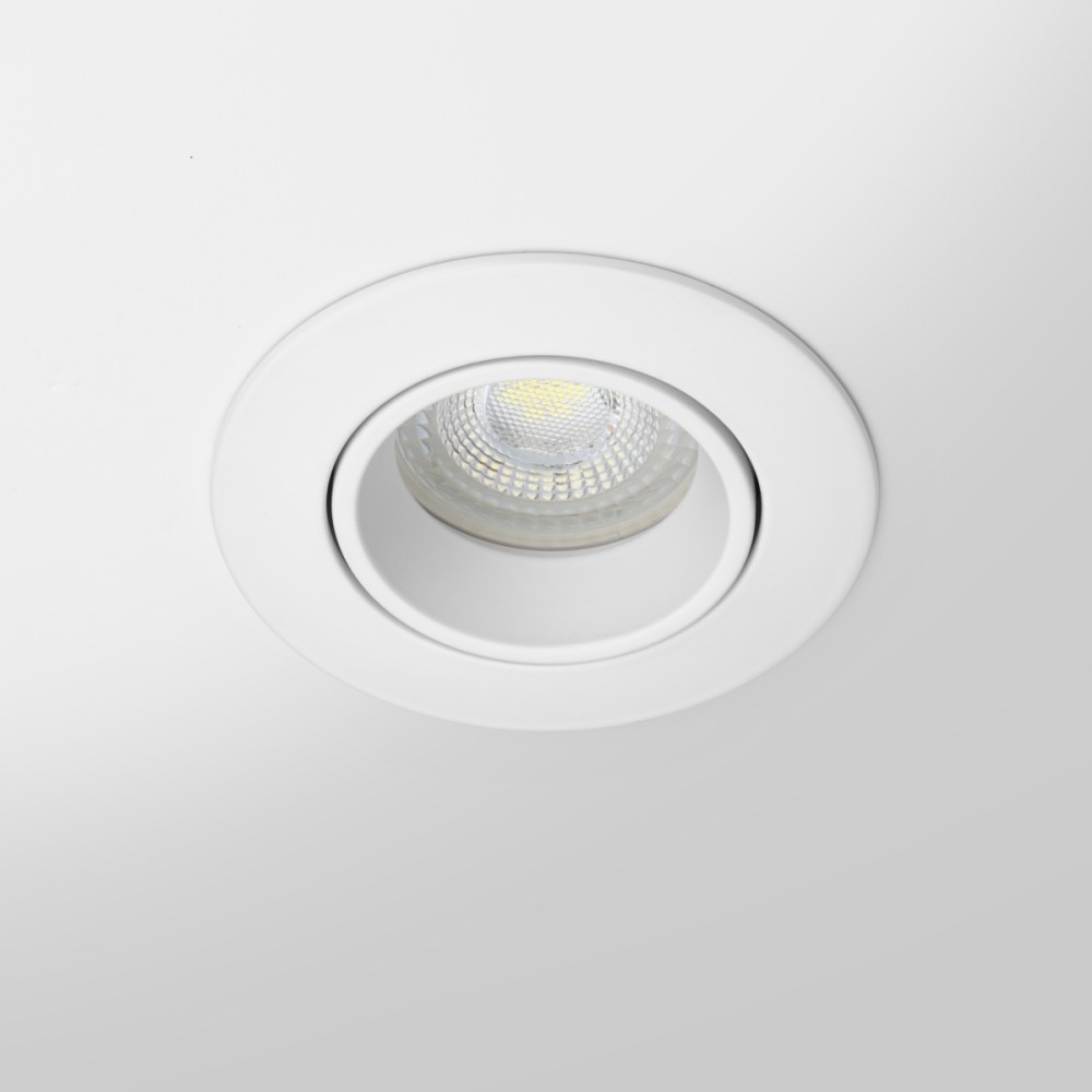 Spot LED encastrable orientable IP20 pour LED GU10 – COBRA - Blanc