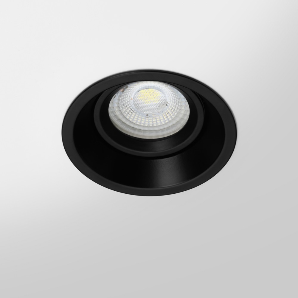 Spot LED encastrable orientable IP20 pour LED GU10 - OMEGA - Noir