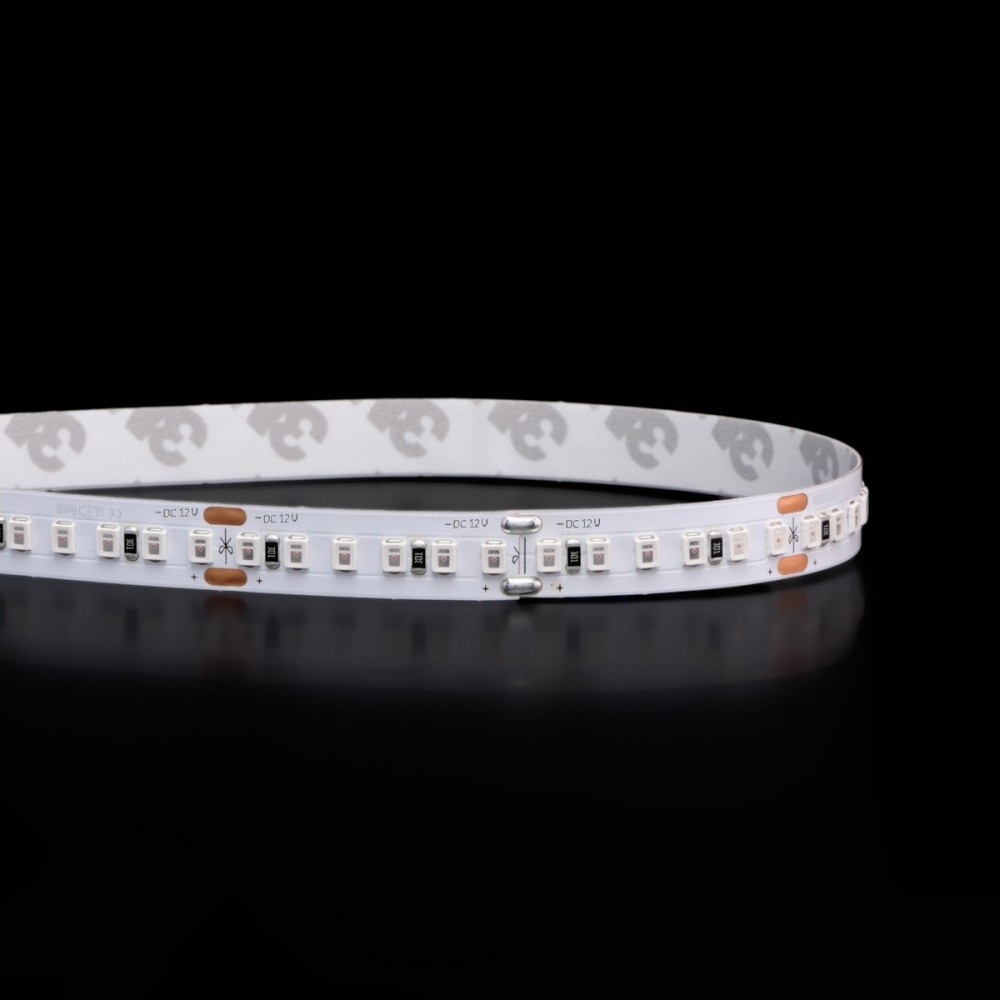 Ruban LED haute fidélité - 14,4W/m - IP20 - Blanc chaud - 180 LED/m - 2835+ - à la coupe - 12V