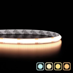 Ruban LED - DOB - 8 mm de large - 8W/m - IP65G - blanc - 288 LED/m - à la coupe – 24V