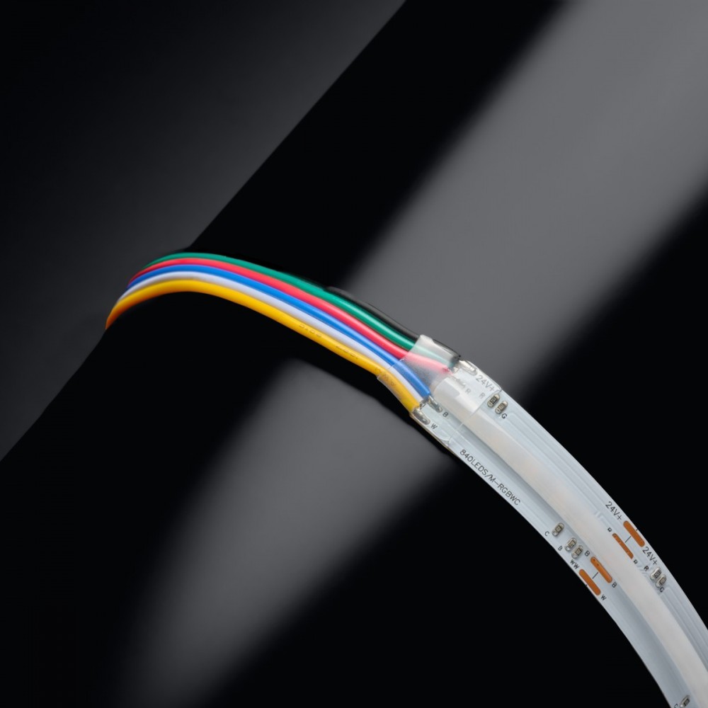 Ruban LED COB RGB+CCT - 21W/m - IP20 - 840 LED/m - 5m - 24V