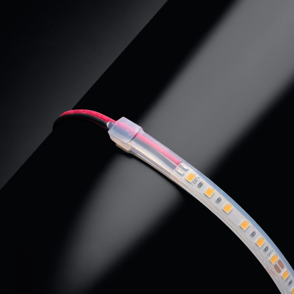 Ruban LED étroit haute fidélité IP68 - 4,8W/m - 120 LED/m - 2835E - 5m - 24V - Blanc