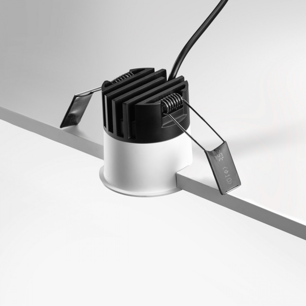 Spot LED "Pin hole" trompette blanc 6W - PINOL