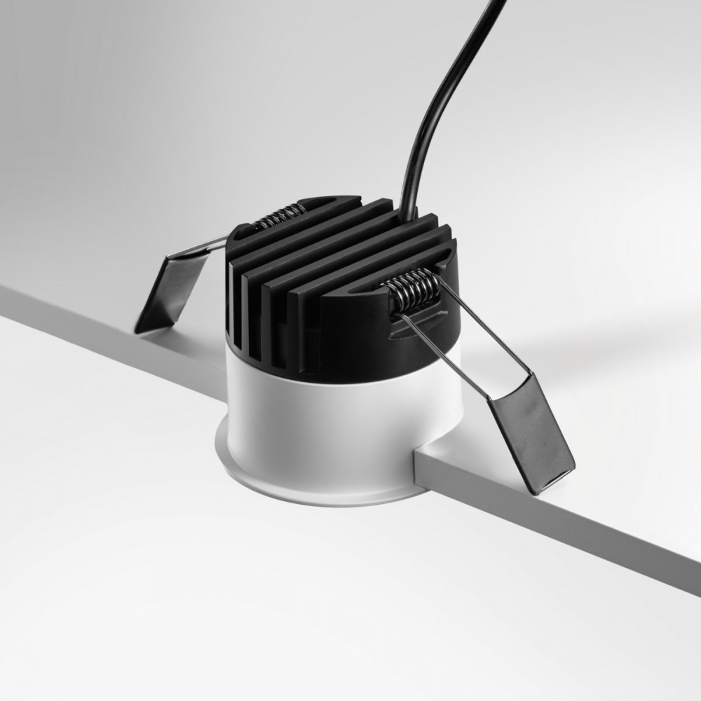 Spot LED "Pin hole" trompette blanc 8W - PINOL