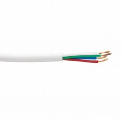 Câble gainé blanc RGB 0,78mm² (au mètre)