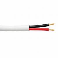 Câble gainé blanc pour ruban mono 2x 0.78 mm² (au mètre)