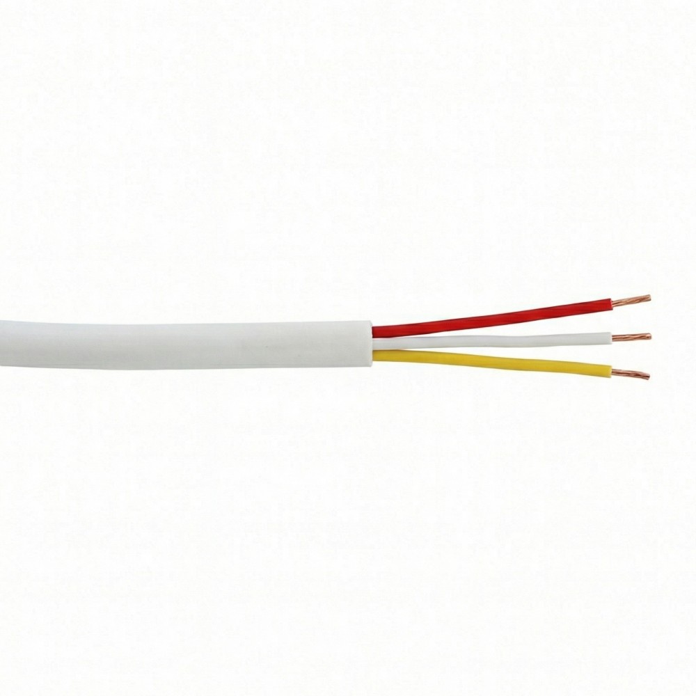 Câble gainé blanc pour ruban LED CCT blanc chaud / blanc pur 0.52 mm² (au mètre)