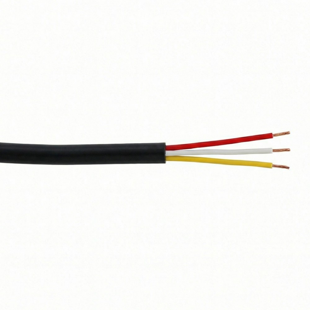 Câble gainé noir pour ruban LED CCT blanc chaud / blanc pur 0.52 mm² (au mètre)