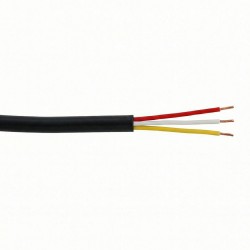 Câble gainé noir pour ruban LED CCT blanc chaud / blanc pur 0.78 mm² (au mètre)