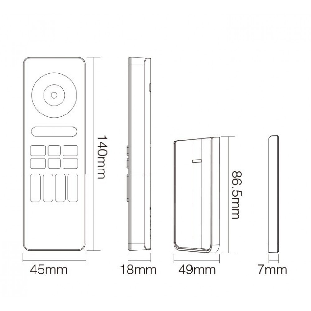 Télécommande murale RGB + CCT - 4 zones - MiBoxer C5 - Blanc