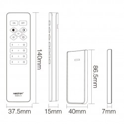 Télécommande murale Dimmer/CCT - 4 zones - MiBoxer C1- Blanc