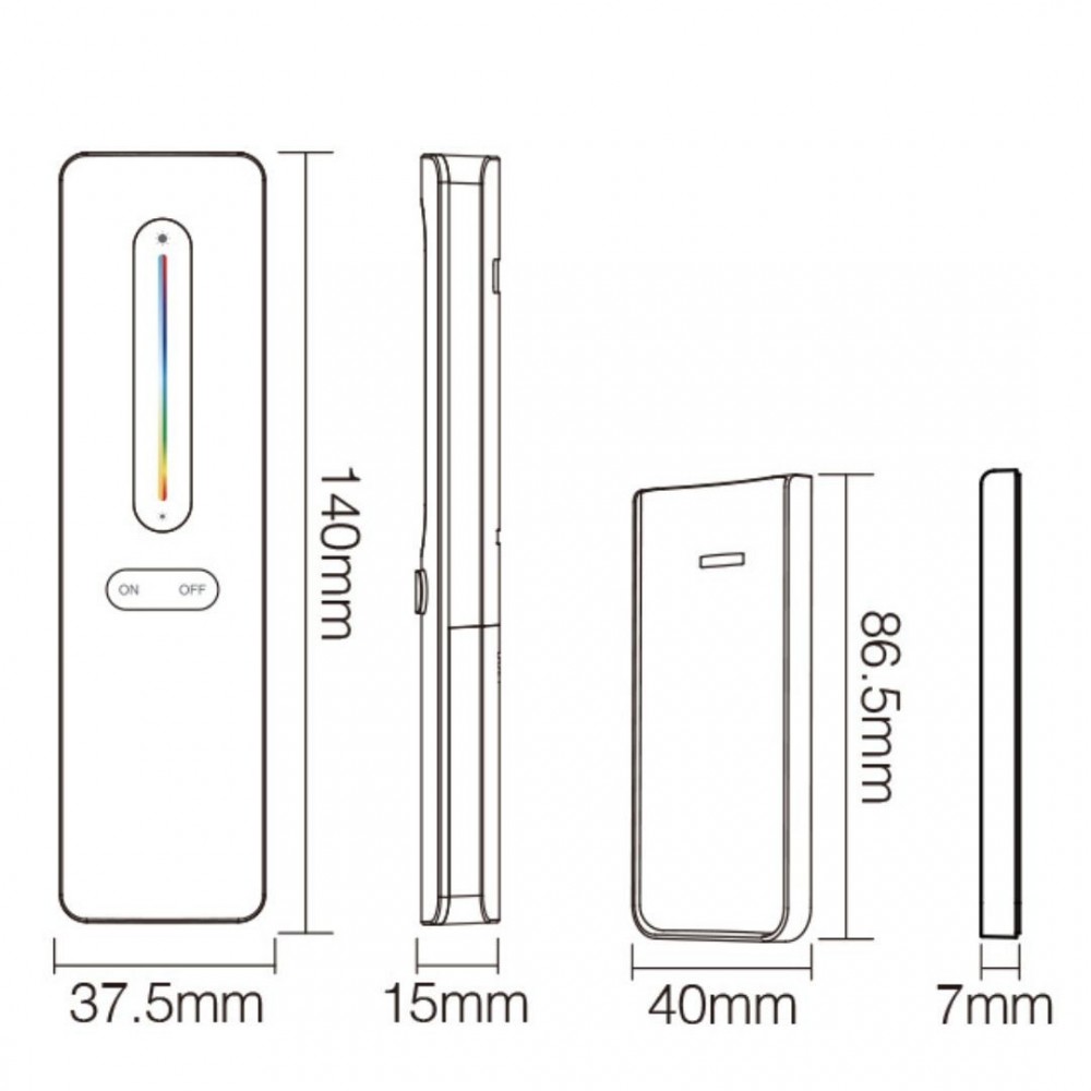Télécommande murale RGB+CCT - Miboxer C4 - Blanc