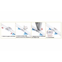 Jonction invisible pour ruban LED COB Performance mono IP20/IP65 10mm sans soudure "ClipX"