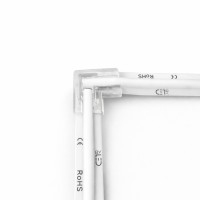Jonction invisible en L pour ruban LED COB Performance mono IP20/IP65 8mm sans soudure "Clipx"