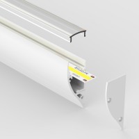Profilé aluminium laqué blanc corniche pour ruban LED - M11 - CRAFT