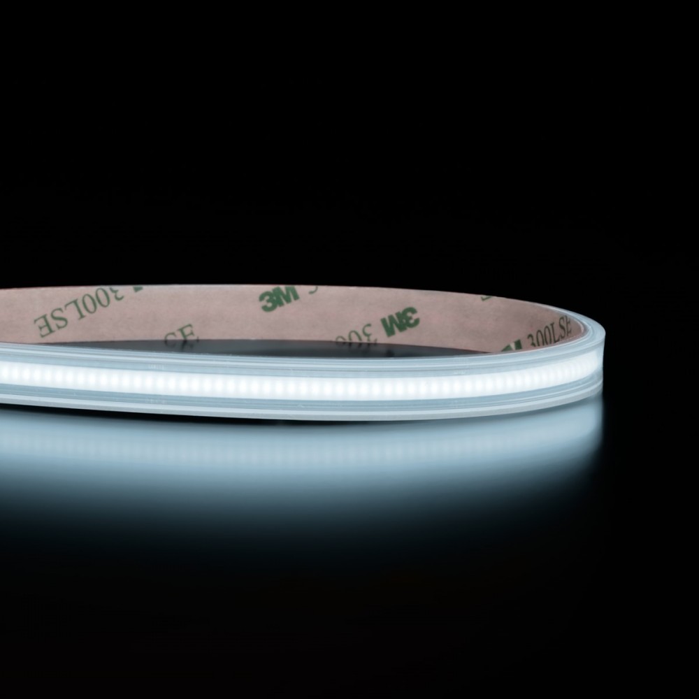 Ruban LED COB Haute efficacité à la coupe - 13W/m -  Blanc - 528LED/m - IP68 - 24V