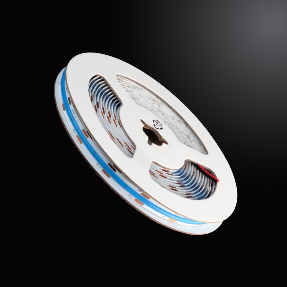 Ruban LED COB bleu - 8W/m - IP20 - 8 mm - 480 LED/m - 5m - 12V