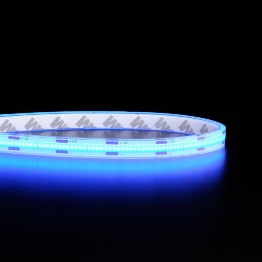Ruban LED COB couleur lumière continue - 8W/m - IP68 - 480 LED/m - 5m – 12V
