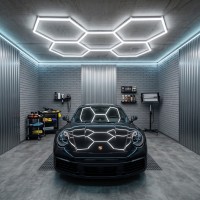 Plafonnier LED hexagonal nid d'abeille 5 alvéoles - 180W - 112 lm/W - 230V - ORNET