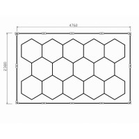 Plafonnier LED hexagonal nid d'abeille et cadre LED - 660W - 112lm/W - 230V - ORNET