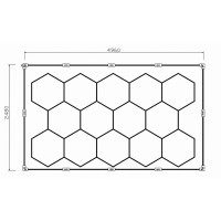 Plafonnier LED hexagonal nid d'abeille et cadre LED RGB digital SPI - 14 alvéoles - 270W - 24V - ORNET