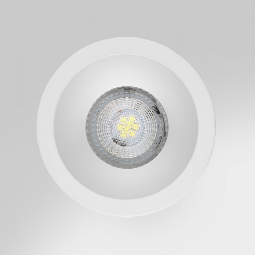 Spot rond encastrable anti-éblouissementIP65 – BBC – LED GU10 – DEEEP Blanc