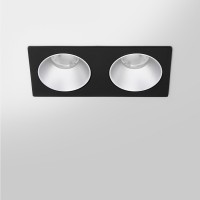 RV - Spot LED encastré double carré blanc 14W, couleurs au choix - Miror