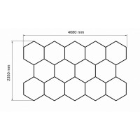 Plafonnier LED hexagonal nid d'abeille 14 alvéoles - 430W - 112lm/W - 230V - ORNET