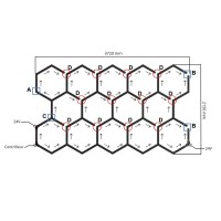Plafonnier LED hexagonal nid d'abeille 14 alvéoles RGB digital SPI - 170W - 24V - ORNET