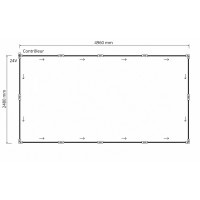 Cadre LED lumineux moderne RGB digital SPI - 100W - 24V - ORNET