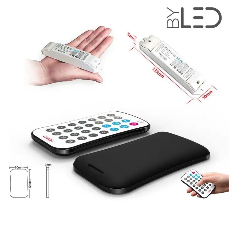 Kit mini télécommande radio pour ruban LED RGB Digital Kit mini télécommande radio pour ruban LED RGB Digital