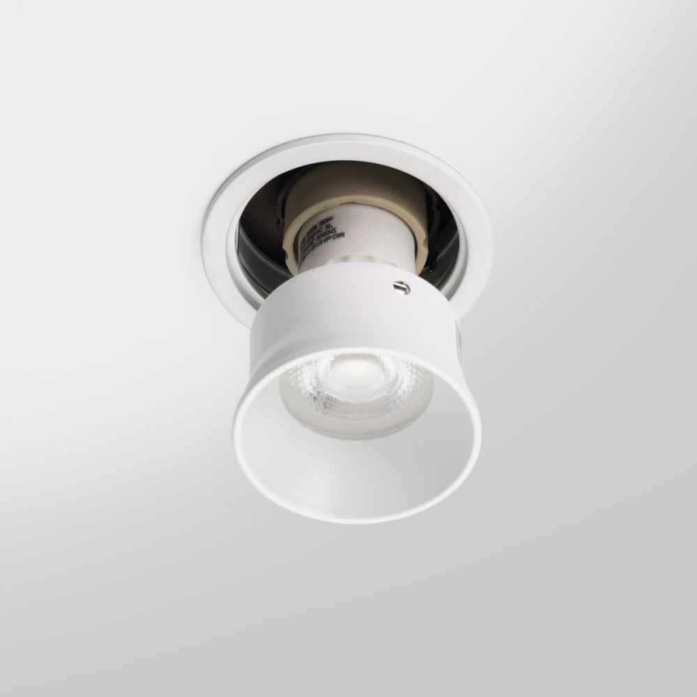 Spot encastrable IP20 pour LED GU11 – PULLE – Blanc