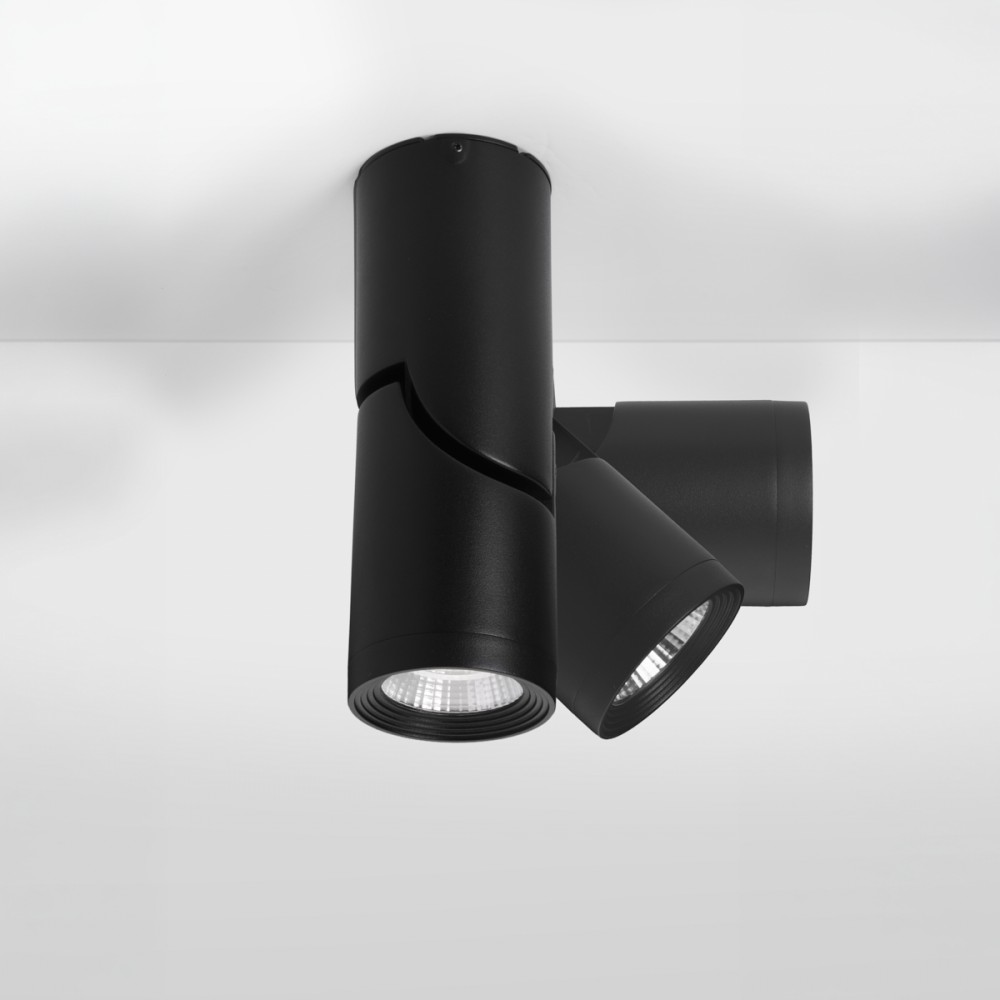 Applique à angle ajustable à 90° - Noir Sablé - Watch