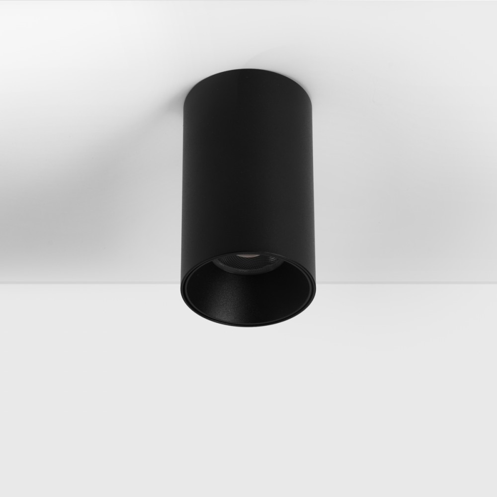 Spot LED en applique noir BAREL 12W