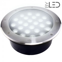 Spot LED encastré de sol - 24W - 230V - Inox - TERRA 24