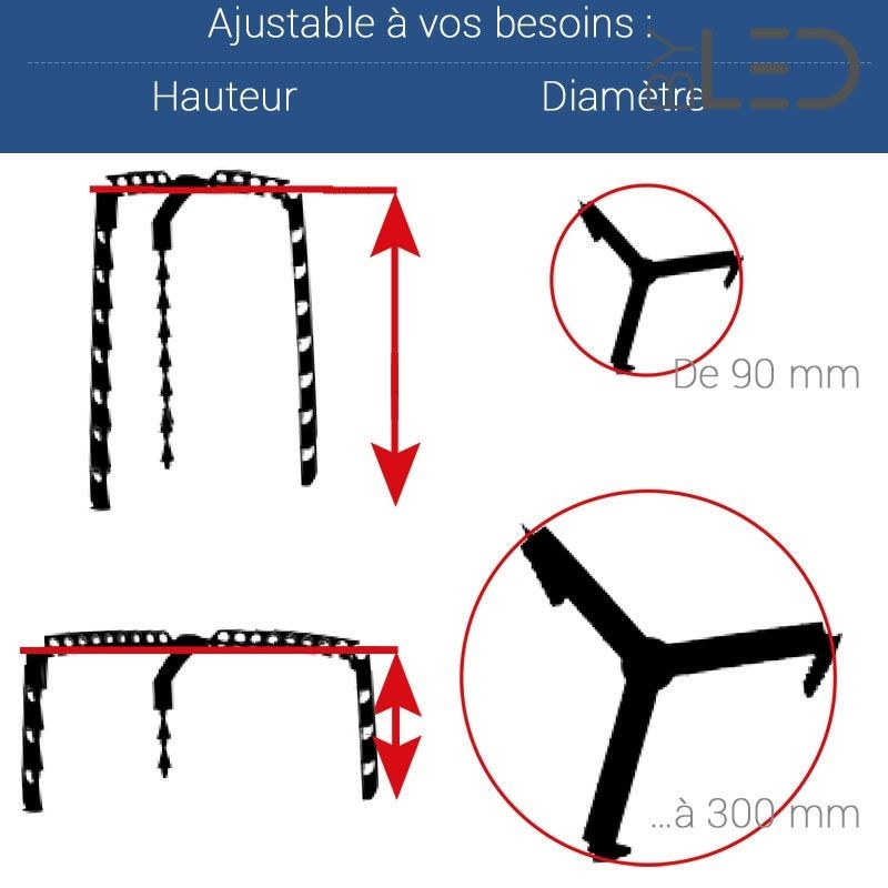 Lot de 5 écarteurs d'isolant en rouleau, pour spots LED encastrés