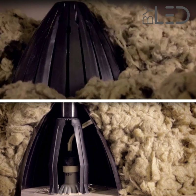 Lot de 5 écarteurs d'isolant (soufflé ou projeté) pour spots LED encastrés